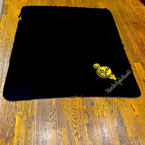VTG  PURDUE UNIVERSITY BOILERMAKERS FOOTBALL WOOL BLANKET WITH PURDUE PATCH - Picture 1 of 5